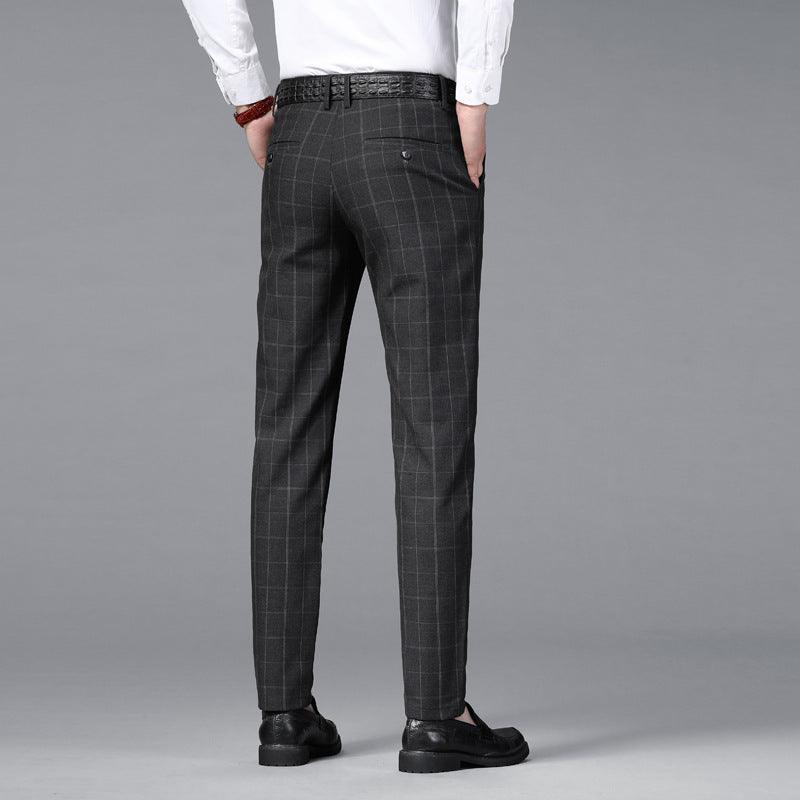 Men's Casual Business Plaid Trousers - Awesome Marketplace