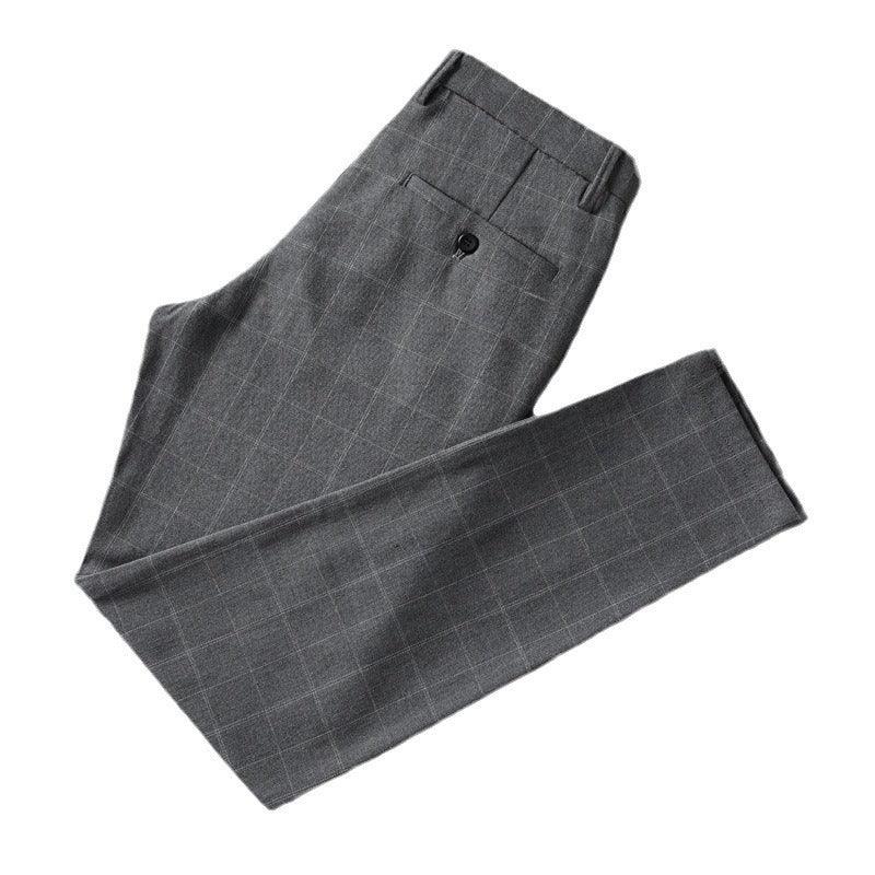 Men's Casual Business Plaid Trousers - Awesome Marketplace