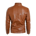 Men's Leather Jacket With Stand Collar PU Motorcycle Leather Jacket - Awesome Marketplace