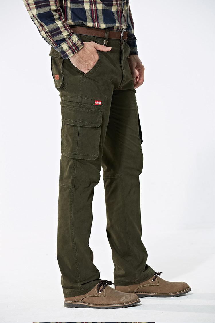 Multi-pocket Trousers Mid-waist Men's Pants Autumn Thickening Outdoor Sports Overalls - Awesome Marketplace