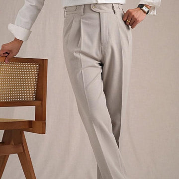 Neapolitan Mesh Wool Breathable Straight Loose Suit Pants - Awesome Marketplace