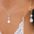 Necklace Earrings Minimalistic Water Drops Suit - Awesome Marketplace