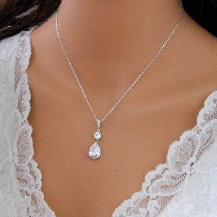 Necklace Earrings Minimalistic Water Drops Suit - Awesome Marketplace