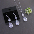 Necklace Earrings Minimalistic Water Drops Suit - Awesome Marketplace