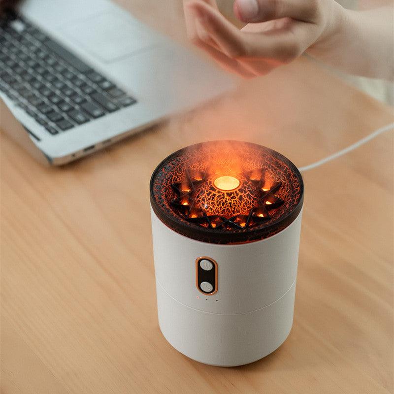 New Creative Ultrasonic Essential Oil Humidifier Volcano Aromatherapy Machine Spray Jellyfish Air Flame Humidifier Diffuser - Awesome Marketplace