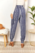 Perfee Geometric Print Tassel High-Rise Pants Trendsi