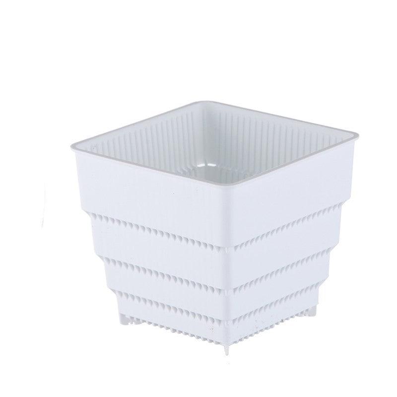 Plastic Resin Square Planter Succulent Pot Breathable & Stylish Design - Awesome Marketplace