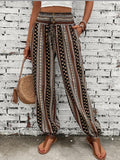 Printed High Waist Pants Trendsi