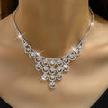 Rhinestone Necklace And Earrings Suite Women's Simple - Awesome Marketplace