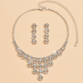 Rhinestone Necklace And Earrings Suite Women's Simple - Awesome Marketplace