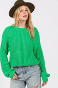 SAGE + FIG Round Neck Drop Shoulder Sweater Trendsi