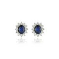 Sapphire Necklace Suit Fashion SUNFLOWER Zircon Stud Earrings - Awesome Marketplace