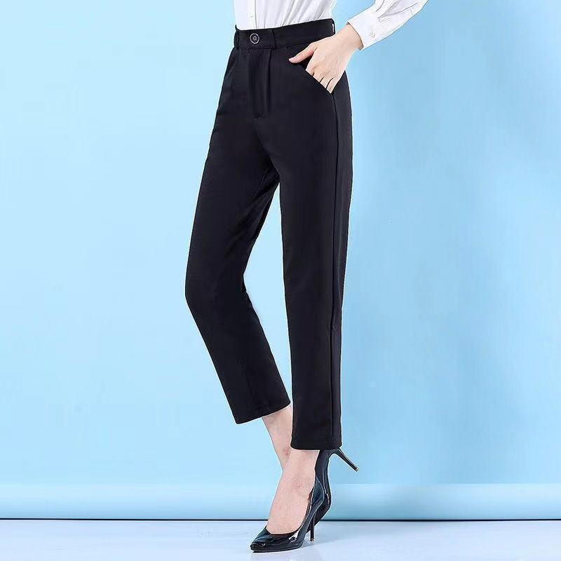 Spring And Summer Black Suit Pants Women's Formal Wear Professional Slim Fit Slimming Pants - Awesome Marketplace