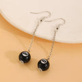 Table Tennis Black 8 Necklace Earrings Do Not Fade - Awesome Marketplace