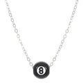 Table Tennis Black 8 Necklace Earrings Do Not Fade - Awesome Marketplace