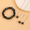 Table Tennis Black 8 Necklace Earrings Do Not Fade - Awesome Marketplace