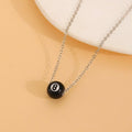 Table Tennis Black 8 Necklace Earrings Do Not Fade - Awesome Marketplace