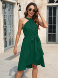 Tied Round Neck Sleeveless Dress - Awesome Marketplace