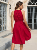 Tied Round Neck Sleeveless Dress - Awesome Marketplace