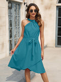 Tied Round Neck Sleeveless Dress - Awesome Marketplace