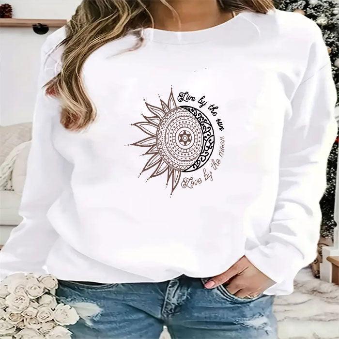 Trendy Round Neck Sweater Autumn Printing - Awesome Marketplace