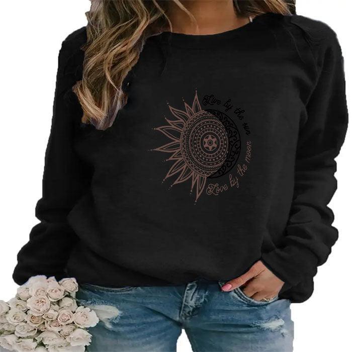 Trendy Round Neck Sweater Autumn Printing - Awesome Marketplace