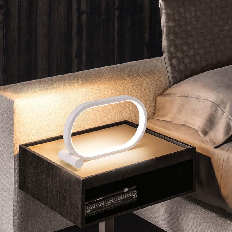 Usb Plug-In Lamp Oval Acrylic Lamp Touch Control Dimmable Modern Simple Creative Night Lamp Bedside Reading Lamp Desk Table Led - Awesome Marketplace