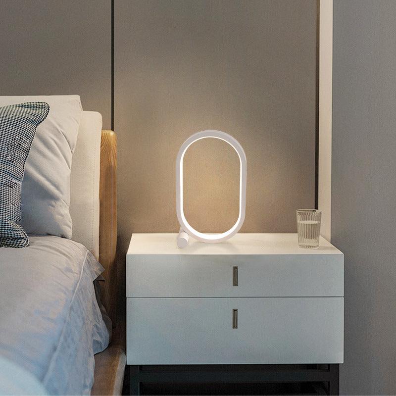 Usb Plug-In Lamp Oval Acrylic Lamp Touch Control Dimmable Modern Simple Creative Night Lamp Bedside Reading Lamp Desk Table Led - Awesome Marketplace