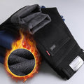 Winter Black Jeans Men's Fleece-lined Thickened business casual jeans and Slacks - Awesome Marketplace