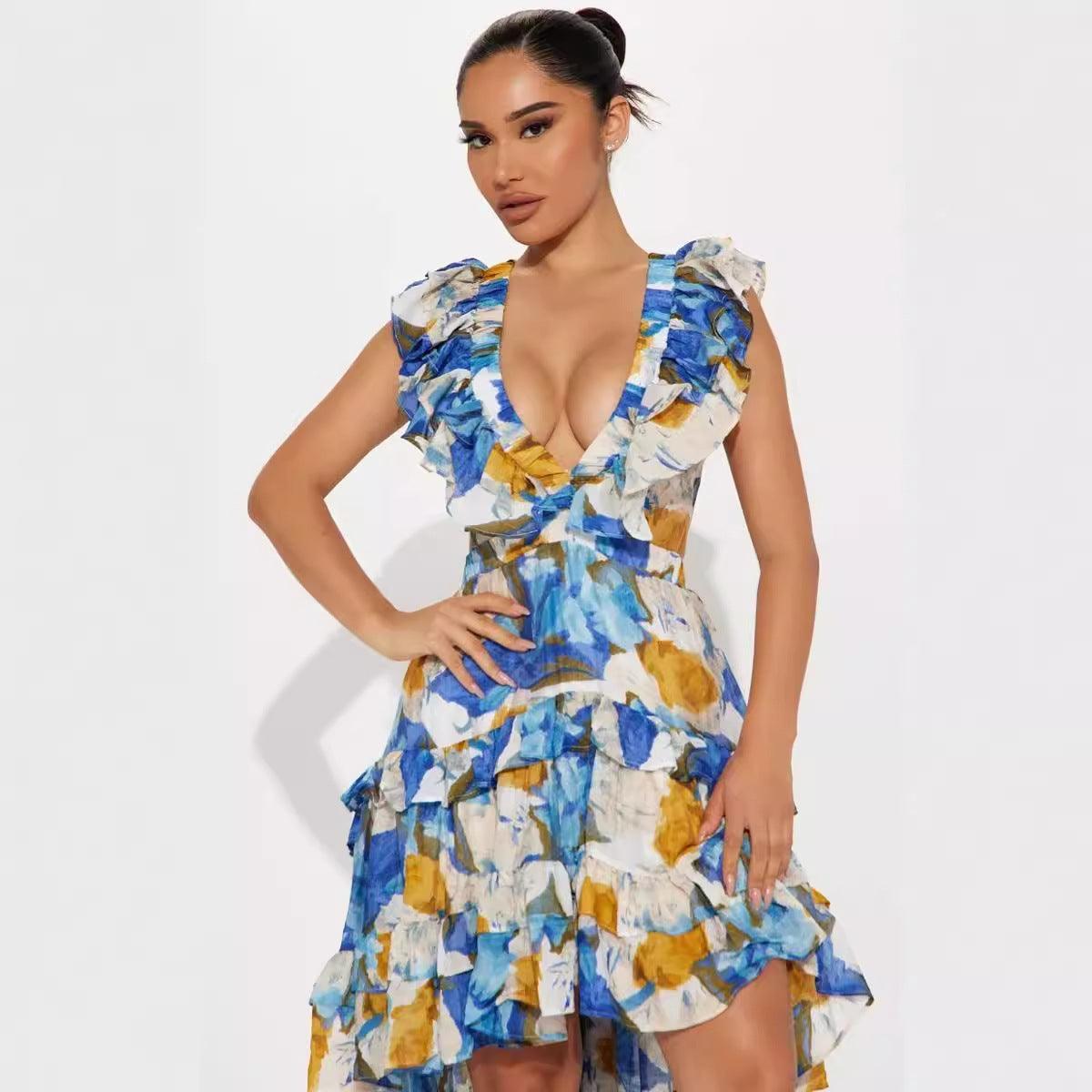 Women's Casual Fashion Printed Dress - Awesome Marketplace