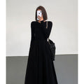 Women's Clothing Patchwork Round Neck Waist-tight All-matching Skirt - Awesome Marketplace